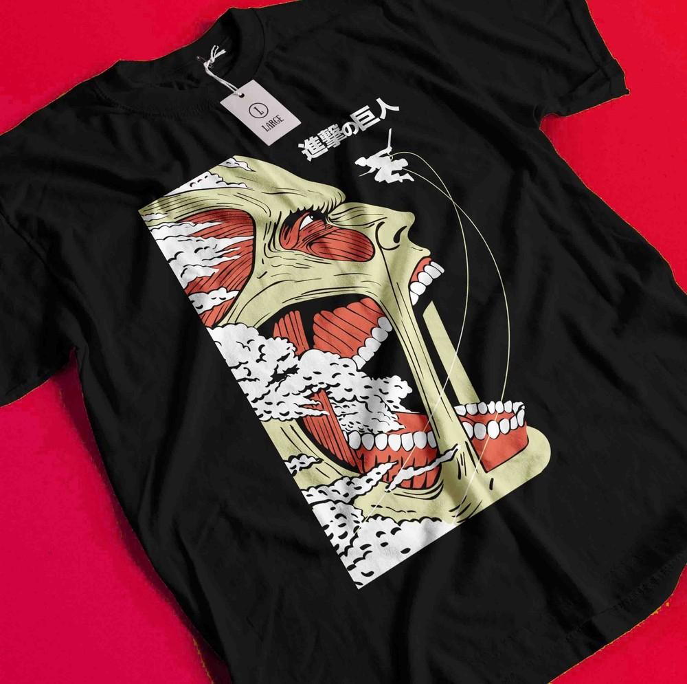 

Attack on Titan T-Shirt Colossal Anime Eren AOT Levi Mikasa Graphic Unisex Tee BB189 3XL