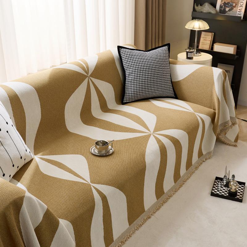 Reversible Chenille Sofa Towel Sofa Cover Anti-cat Scratch All-season Chenille Living Room Sofa Cover Blanket All-inclusive