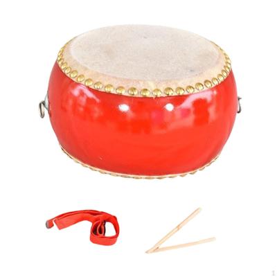 Wooden Drum with Strap 2 Drumsticks Chinese for Toddlers Kids Children