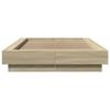 Bed Frame in Sonoma Oak Finish 90 x 190 cm Engineered Wood