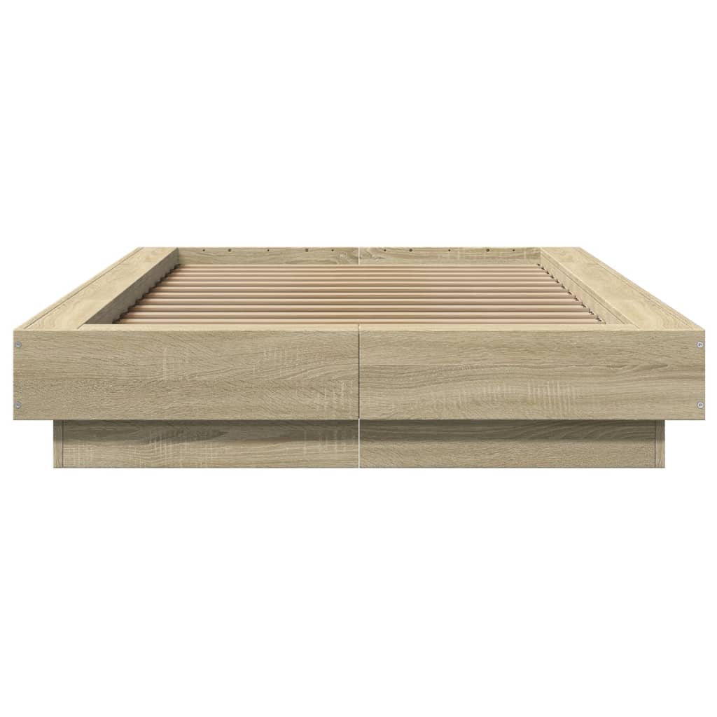 Bed Frame in Sonoma Oak Finish 90 x 190 cm Engineered Wood
