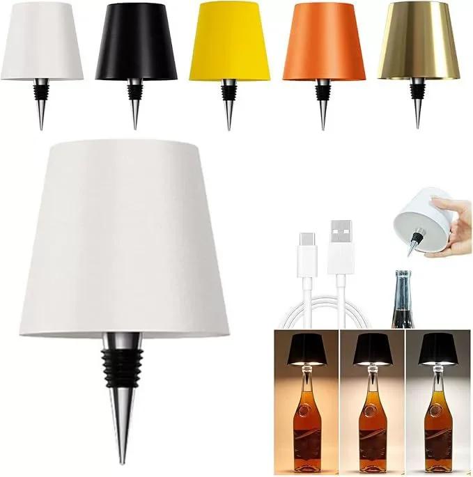 Wireless Bottle Lamp 3-Color Touch Control with Stepless Dimming, Perfect Fit for Wine Bottles, Replaces Traditional Wine Corks