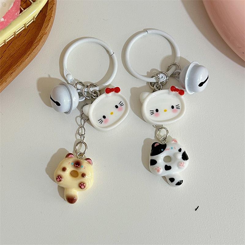 Cute Cartoon Doughnut Keychain For Women Girls Funny Kawaii Pendant Keyring  Backpack Decoration Accessories Gifts