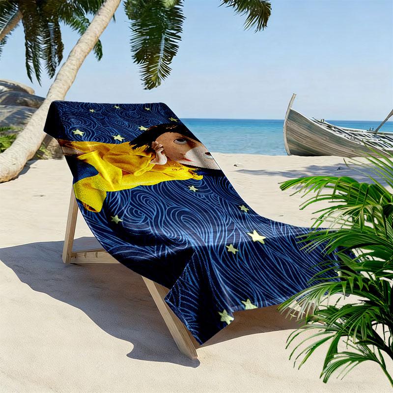 Coraline Print Beach Towel, Large Soft Quick Dry Towel for Beach Camping Swimming