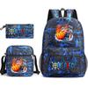 One Piece Anime Rucksack für Schüler Outdoor Campus Schultasche mit Federmäppchen Digitaldruck