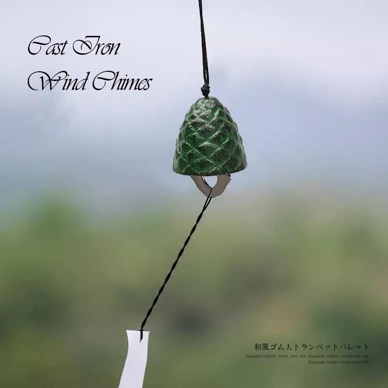 Větrné zvonky v japonském stylu Litinová zvonkohra Balkon Venkovní nádvoří Závěsný zvonek Dekorativní ornament Krajina Přívěsek na zvonek