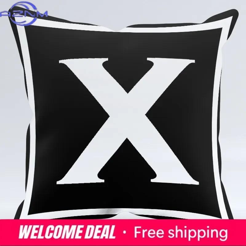 Simple Black And White Letter Printed Pillowcase Decorative Pillow Cushion Cover Suitable For Home Sofa Car Office Cushion