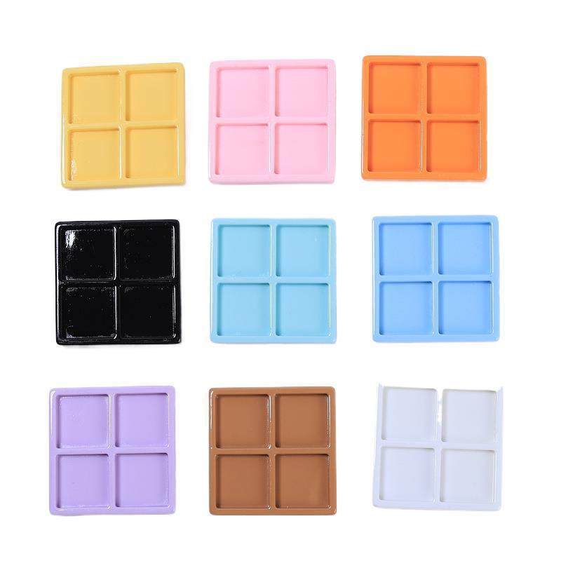 Resin Accessories: 4-Compartment Plate for DIY Crafts—Perfect for Hair Clips & Refrigerator Magnets