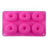 6 Hole Silicone Donut Mold DIY Cookie Chocolate Mould Non-Stick Cake Dessert Bakeware Heat Resistant Baking Pastry Tools