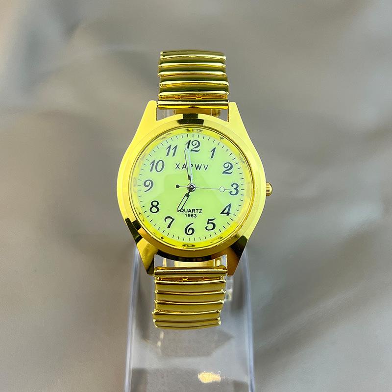 Casual Digital Luminous Elderly Watch Simple Quartz Watch Elastic Band Elastic Band Couple Watch