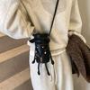 Cute mini bag 2025 new Japanese cartoon girl personality funny rivet shoulder crossbody cylinder bag