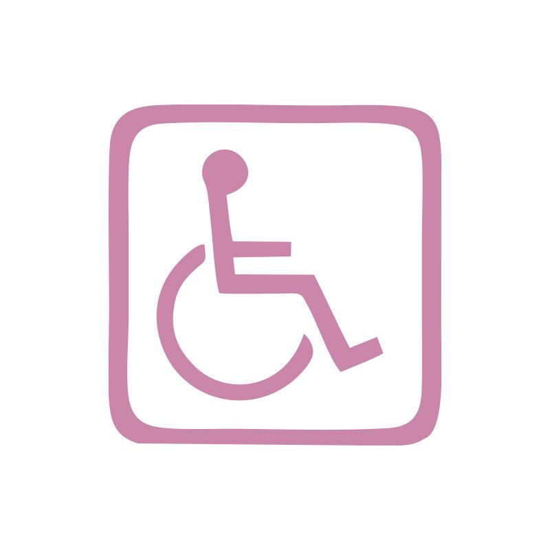 Adesivo per Auto di Alta Qualità per Accesso Disabili 13.5cm Simbolo Sedia a Rotelle Handicap Decalcomania in Vinile Resistente ai Graffi per Finestrino Auto
