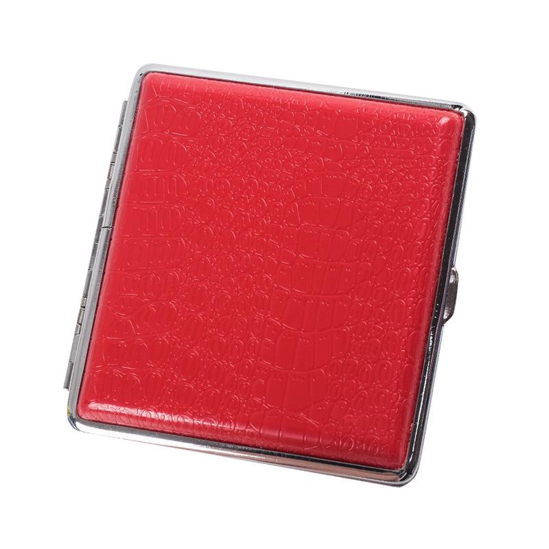 Imitation Crocodile Texture Cigarette Case, 20 Capacity, Moisture-Proof, Pressure-Resistant, Portable Holder