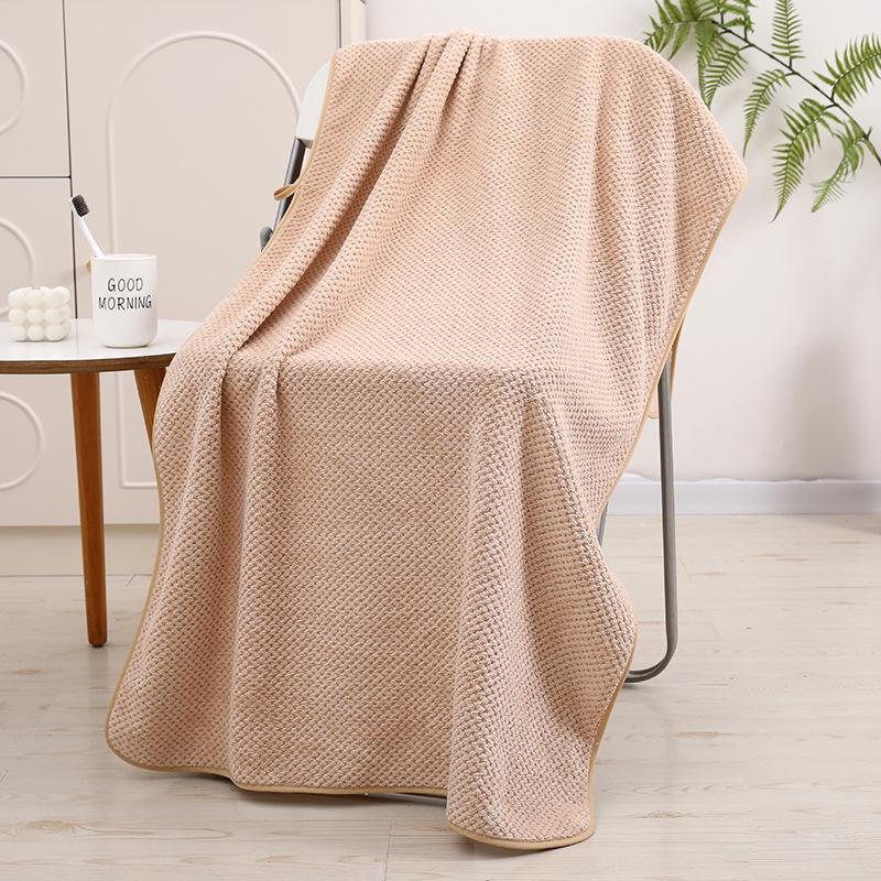 Quick-Dry Coral Fleece Bath Towel - Soft, Absorbent, Thickened for Home & Beach