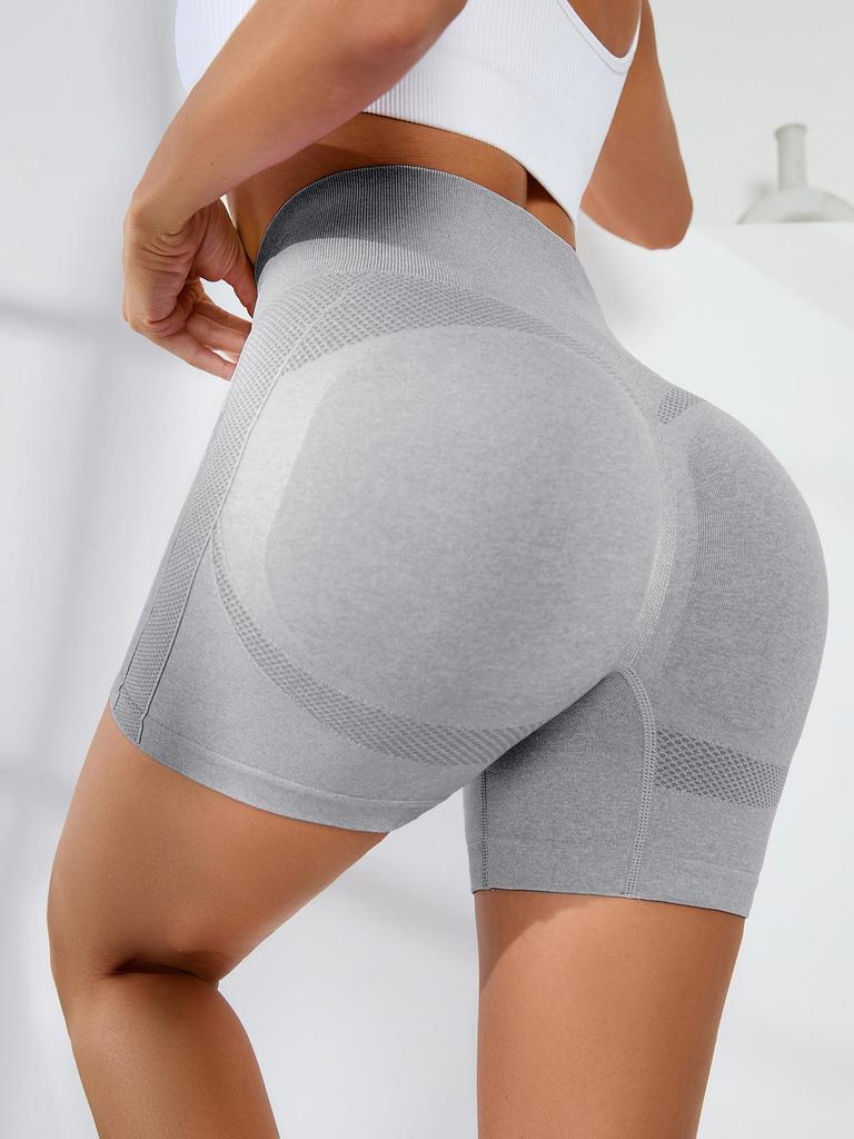 Women's Quick-Dry High Waist Seamless Yoga Shorts - Peach Butt Fit for Fitness and Running