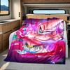 1PC Majin Buu  Print Flannel Blanket, High quality All Seasons, Home Decor, Warmth and Comfort, Perfect for Christmas Gifts