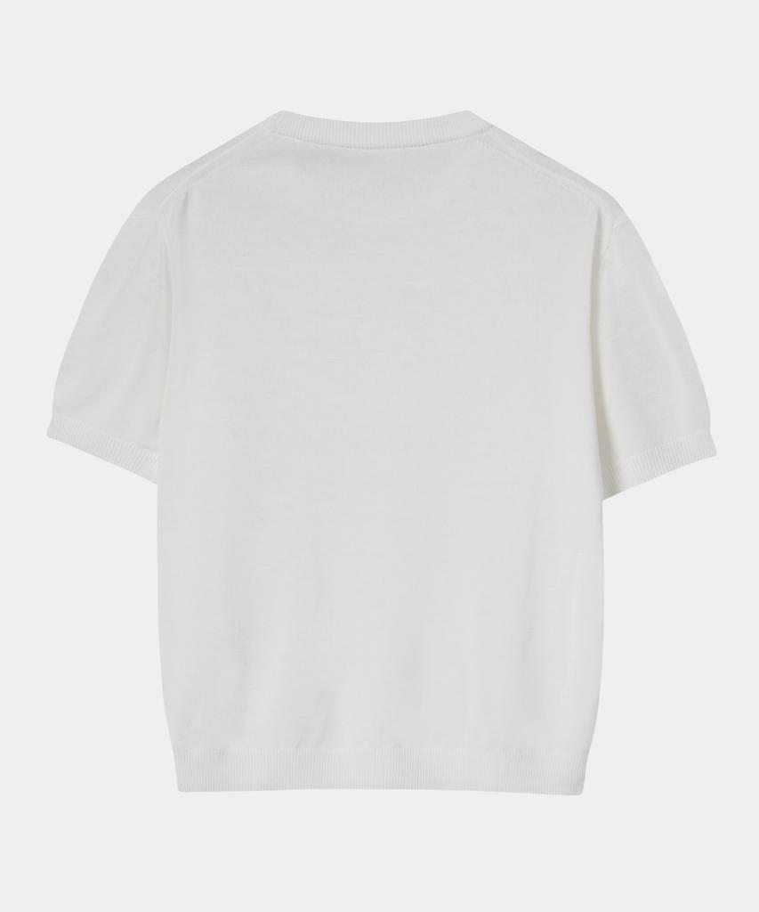 Dekkoloso Summer Cool Touch Round Short Sleeve Knit [Ivory]