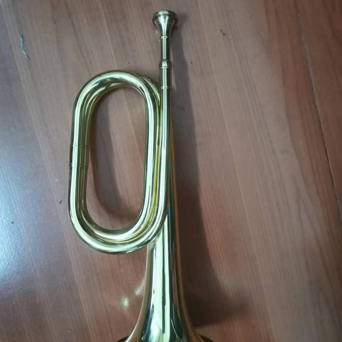 Big Step Bugle: Vintage Brass Blowing Horn Prop - Old-fashioned Musical Trumpet