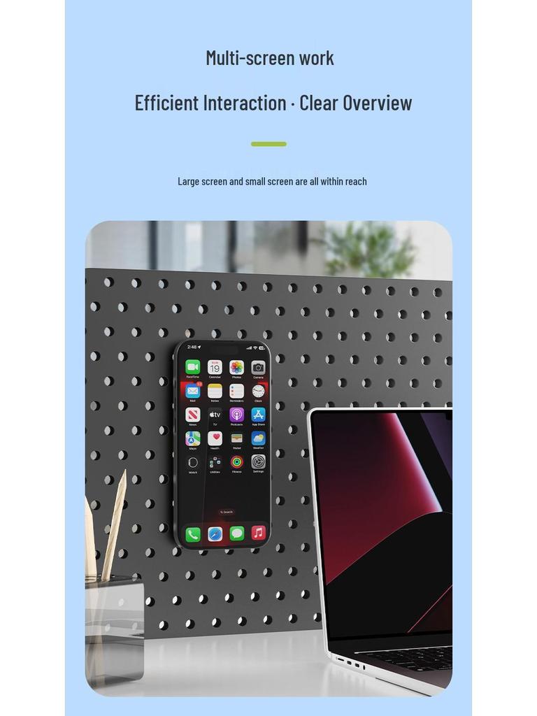 Double-Sided Magnetic Finger Ring Phone Holder: Foldable, Strong Grip, Multi-functional Stand.