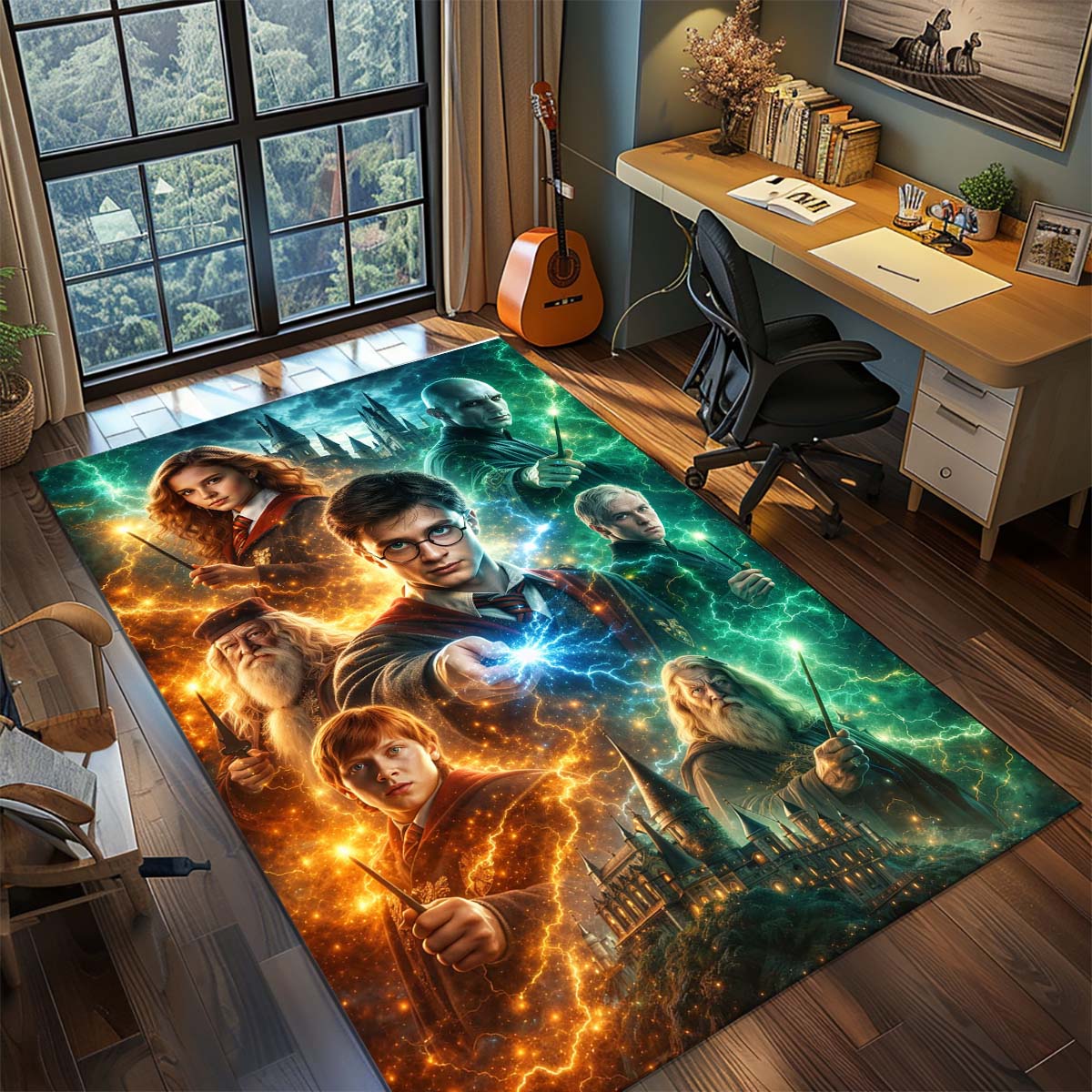 

Harry Potter Magic Owl Anime Rug Carpet Large Area Rug Non Slip Washable Floor Mat Gamer Room Bedroom Home Decor -QJY 60x90cm