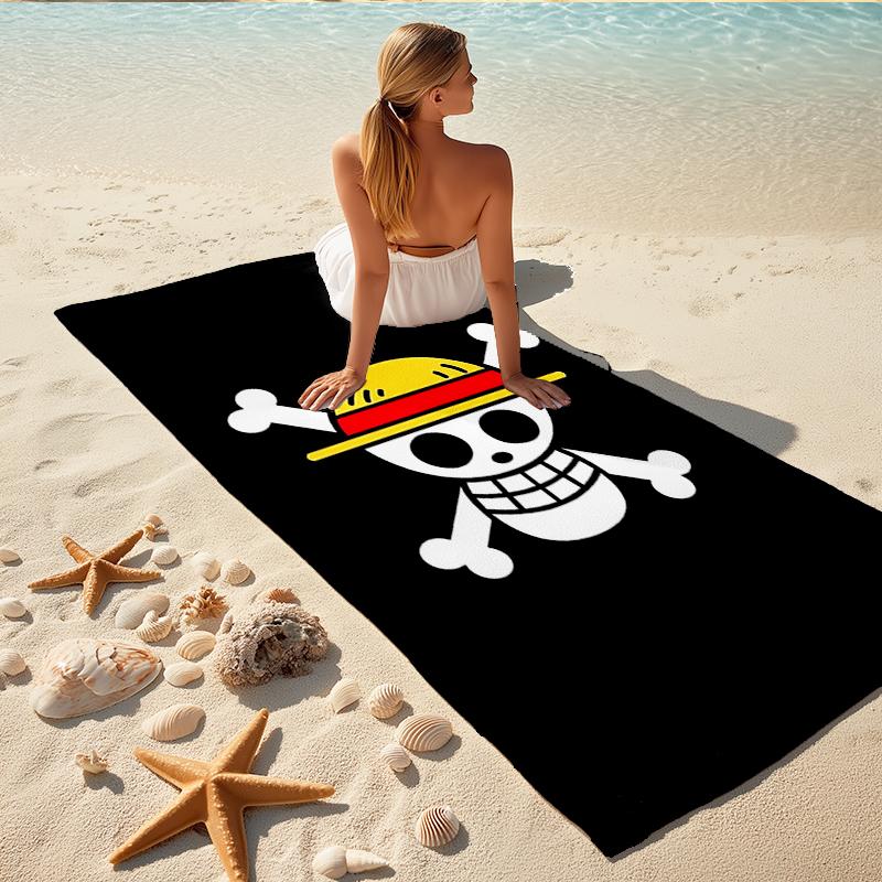 1Pc Pirate Flag Adventure Beach Towel, Quick Dry, Multi-Use for Beach Pool Gym Yoga Home Travel, Christmas, Halloween, Xmas Gift S929162