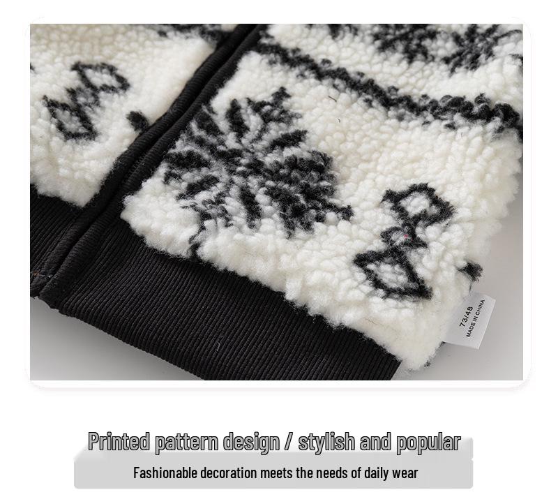 Infant Hooded Velvet-Lined Cotton Jacket - Autumn/Winter Outerwear for Toddlers, Warm First Birthday Outfit