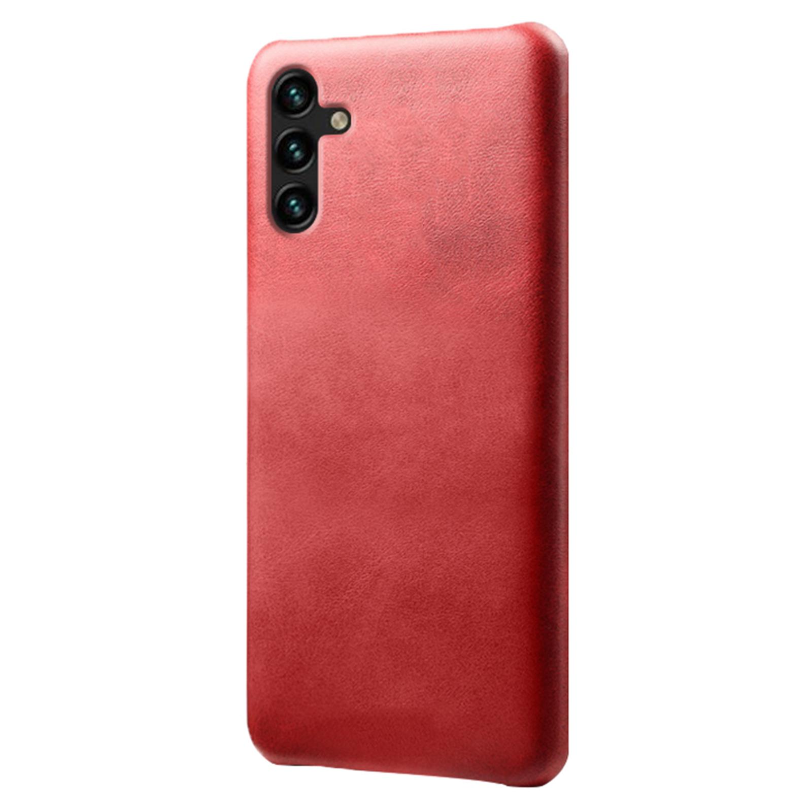

Protective Phone Cover For Samsung Galaxy A54 5G,Calf Textured PU Leather Coated PC Mobile Phone Case Red