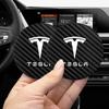 2 Stück Leder-Untersetzer Geräuschdämpfend Wasserbecher-Pad Polster für Model 3 Y S X Cybertruck Juguete Roadster Coil Bonina SpaceX