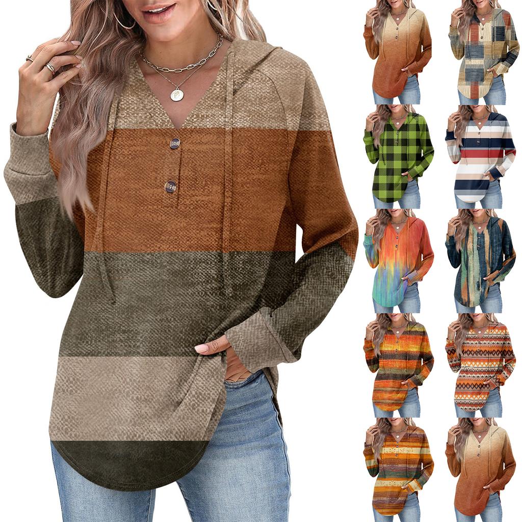 Women's Fashion Women's Lightweight Long Sleeve Pullover With Pockets Preppy Graphic Hoodie