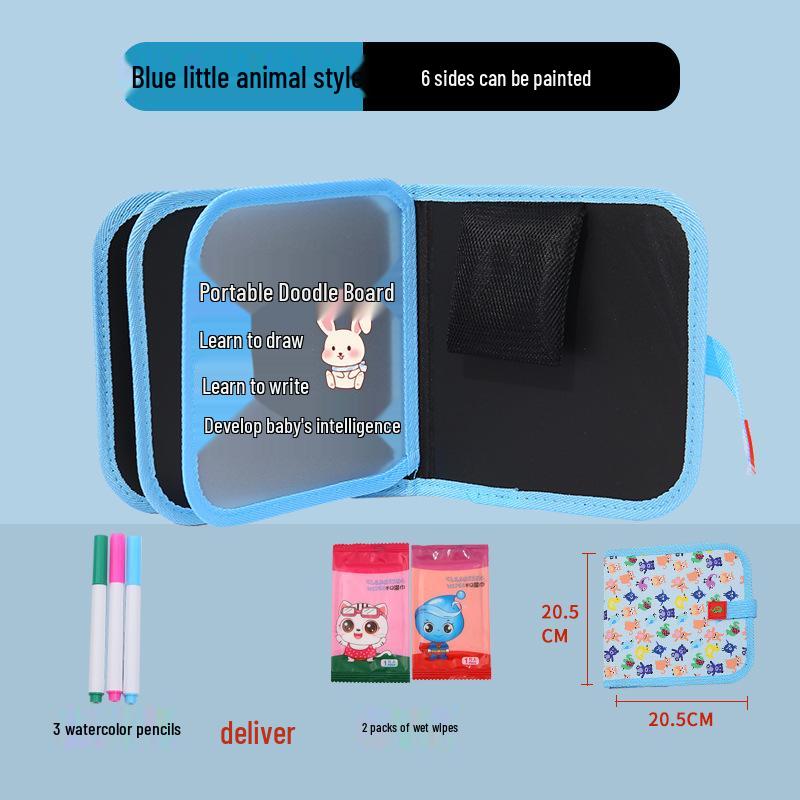 Portable Children's Drawing and Coloring Board - Reusable, Erasable, and Compact Toy for Kids