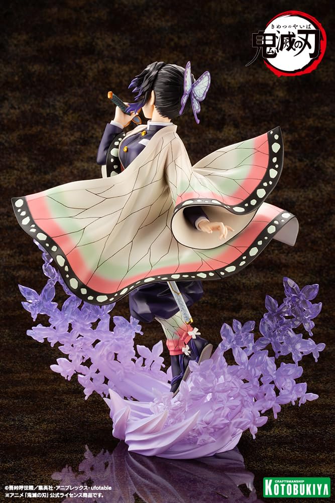 Kotobukiya Demon Kimetsu No Yaiba ARTFX J Shinobu Kocho Scale PVC Painted Complete Figure Slayer 1/8