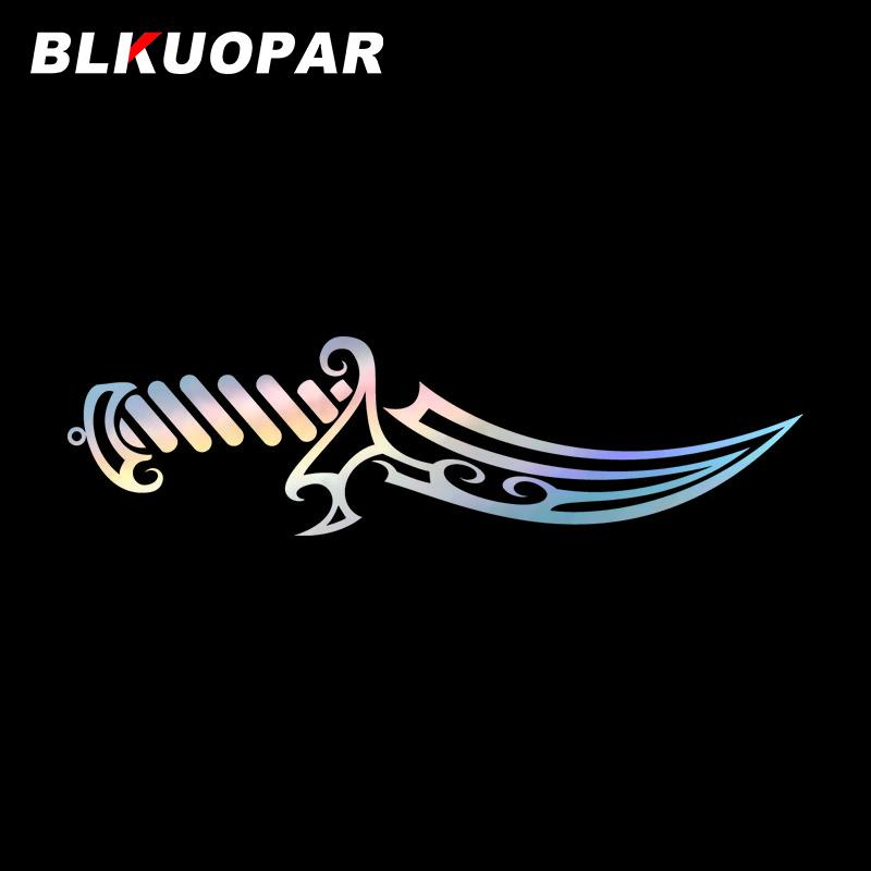 BLKUOPAR Knife Tribal Car Stickers Vinyl Graphics Laser Decals Occlusion Scratch Holographic Sunscreen Creativite Car Protector
