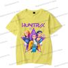Vintage Kpop Demon Hunters Anime T-shirt Rumi Zoey Mira Print T Shirt Harajuku Cartoon Kpop Demon Hunters Teenage Girls Tshirts