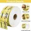 Colorful Tearable Raffle Tickets Double Rolls Admission Ticket, For Events, Competitions, Classroom Rewards, Carnivals