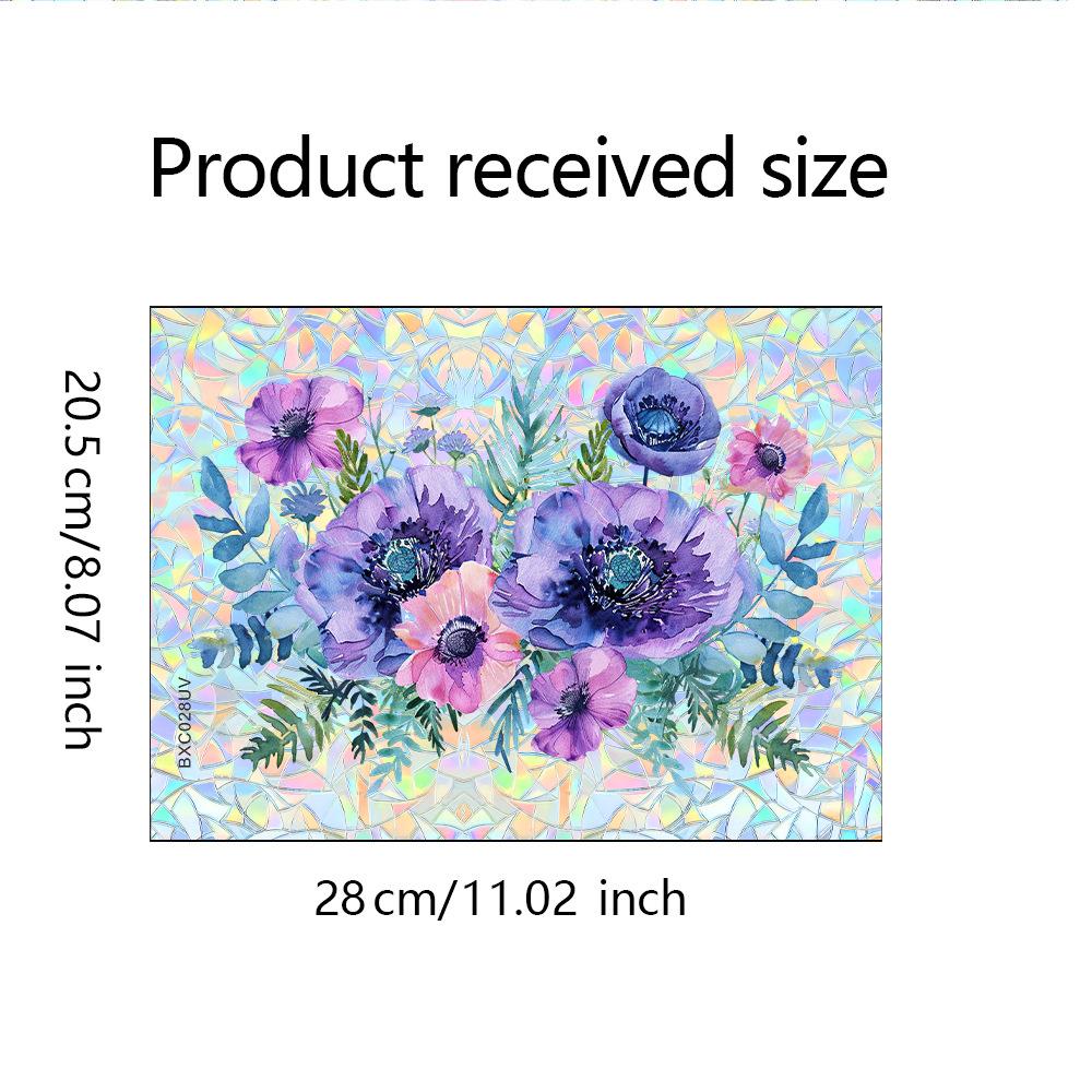 

Красочный Фиолетовый Цветок Украшение и Декор Дома Стеклянные Двери и Окна Статические Наклейки на Окна