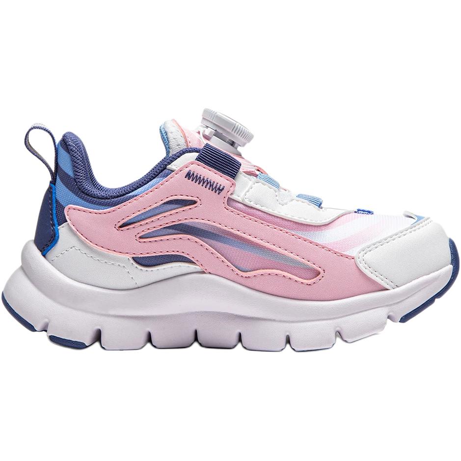 Li Ning Kids Sports Lifestyle Cloud Fashion Comfortable Versatile Casual Shoes Kids Casual Shoes Standard-White Starry-Blue YKNU090-32