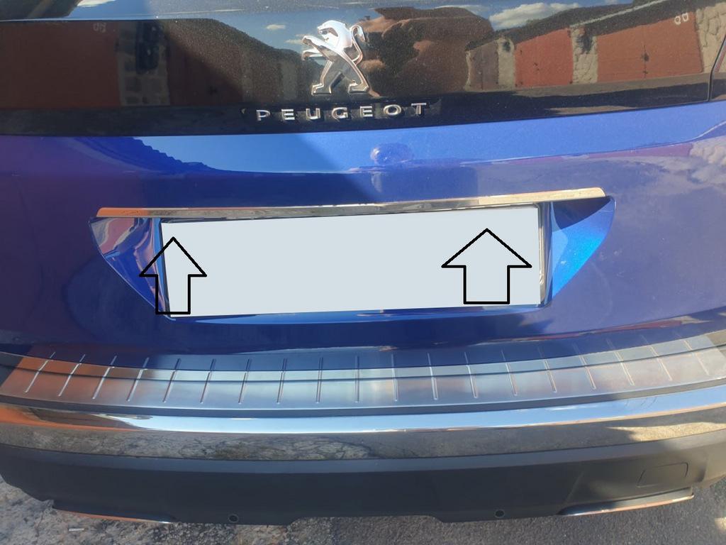 

Планка над номером (нерж) для Peugeot 3008 2016-2023 рр.
