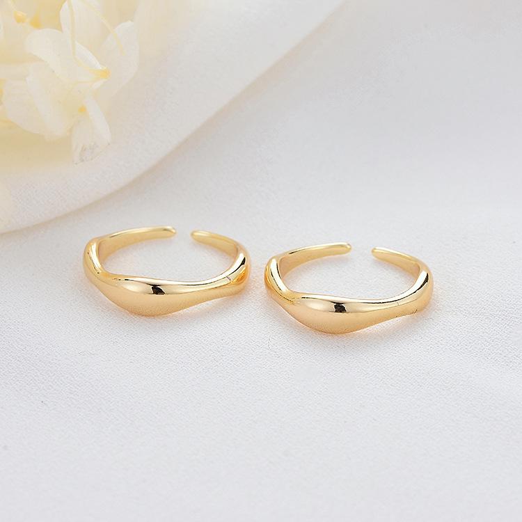 

Регулируемое кольцо с цирконом с золотым покрытием - Европейский и американский стиль, Идеально подходит для свадеб или аксессуаров для изготовления ювелирных изделий своими руками