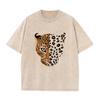 Vintage Purple Leopard Graphic T Shirt Animal Print Acid Wash Oversized Tee