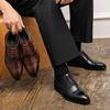 Fashion Size38-48 Vintage Men Business Formal Shoes Men Lace-up Business Office High-quality Brogue Leather Shoes Wedding Banquet Shoes