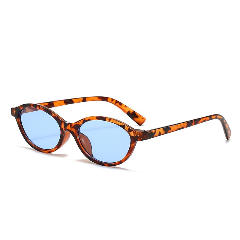 Retro Oval Shaped Small Frame Sunglasses European and American Men Women Trendy Round Face Slimming Street Hip-hop Sun Glasses