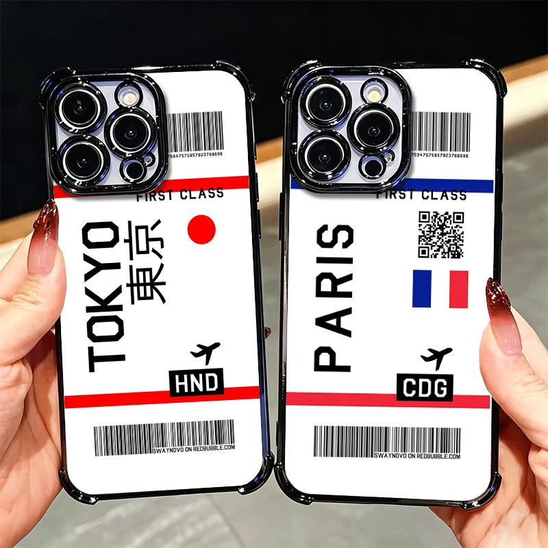 Travel Air Ticket Label Soft Phone Case For Xiaomi Poco X7 X8 Pro Max X6 X5 X3 F8 Ultra F7 M8 M7 M5S Redmi 15C 15A 15 14C 13C 12