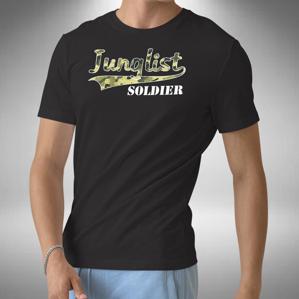 

Junglist Soldier T-Shirt Camouflage Jungle Drum and Bass Old Skool Small to 5XL 4XL