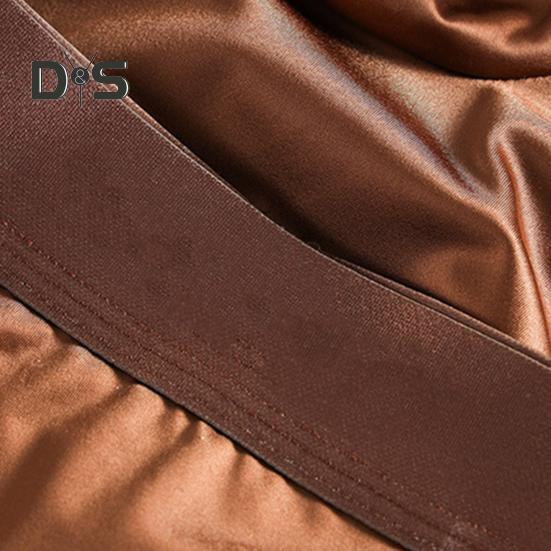 Pánské boxerky, spodní prádlo s vysokou elasticitou, prodyšné, 3D střih, U-konvexní, hladké, ledově hedvábné, saténové, kraťasy, jednobarevné, bezešvé