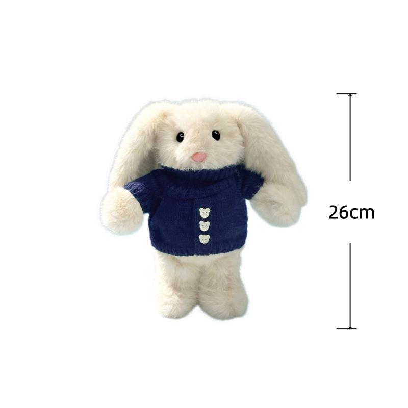 Konijn Pluche Speelgoed Trui Konijn Knuffelpop Kawaii Kinderspeelgoed Hobby's Verzameling Kamer Decoratie Speelgoed Verjaardag Verrassingscadeaus blauw