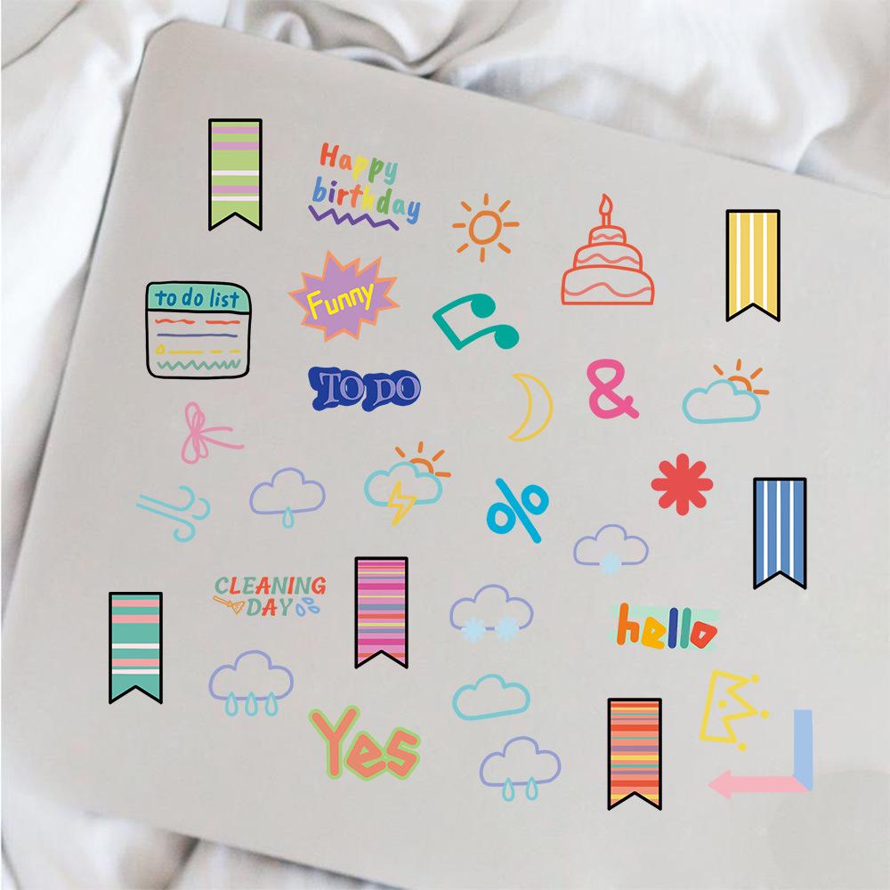 8 Hand-Drawn Watercolor Doodle Stickers for Planner, Journal, and Phone Decoration