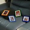 Acrylic Neon Picture Frame Desk Bright Full Colored Decorative Photo Frame for Home Office Bedroom Tabletop Gallery Display