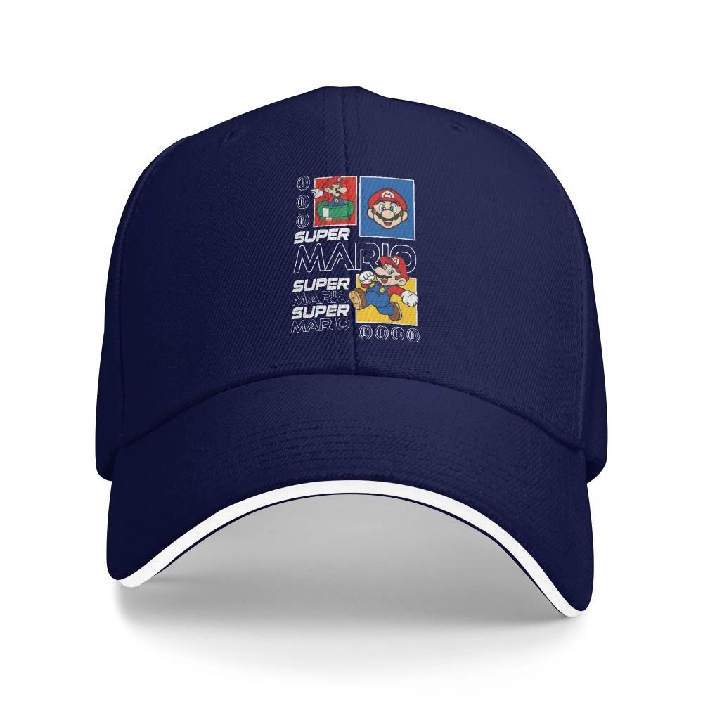 Super Marios Coins Baseball Caps Hip Hop Sandwich Hat Unisex Style Adjustable Headwear Outdoor