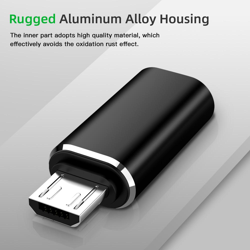 Adapter typu C USB C na kabel Micro USB Stop Micro USB męski na typ C żeński adapter konwerter złącze do tabletu telefonicznego