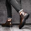 Autumn Winter Retro Boots for Men Fashion Quality Leather Work Boots Men Slip-on Brown Ankle Boots Casual Men Botas Masculino